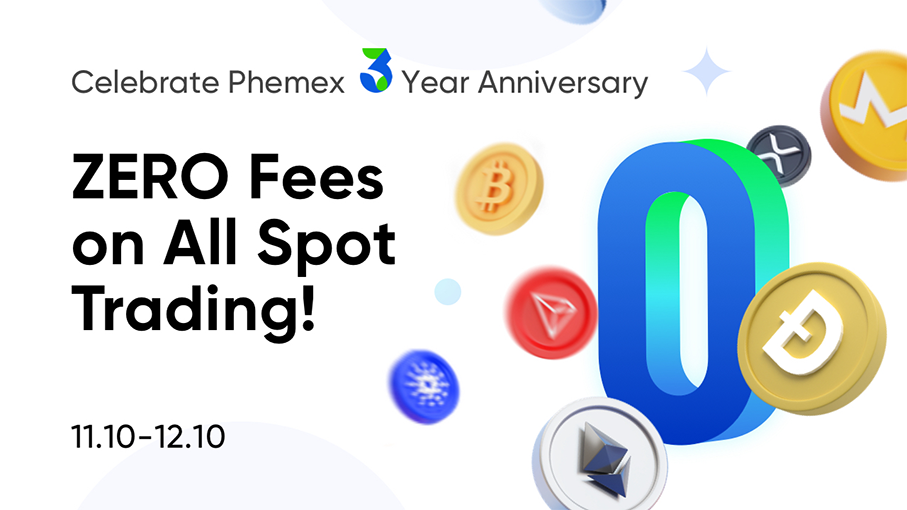 Phemex Celebrates 3rd Anniversary With Zero Spot Fee Trading for a Month