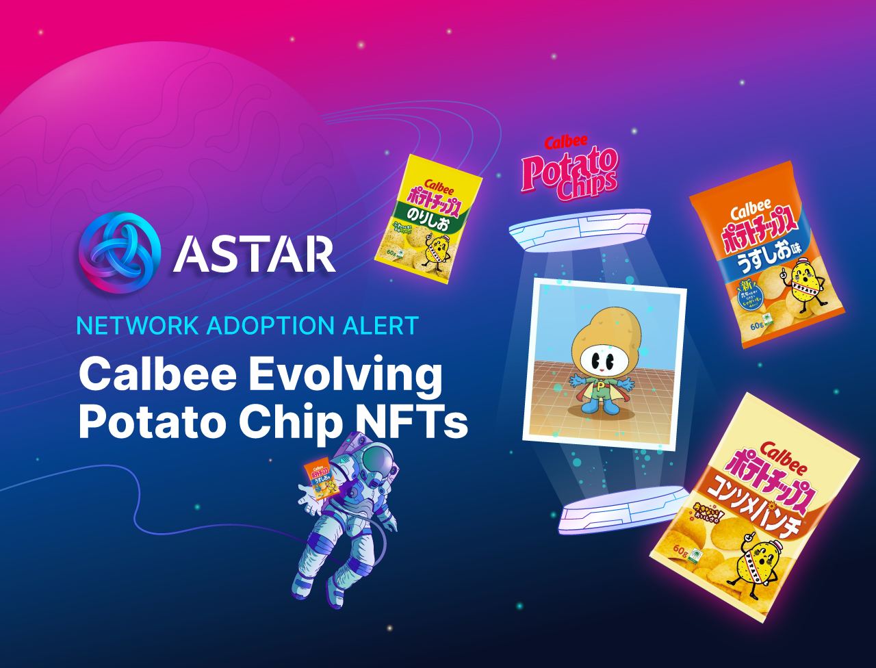 Leading Japanese Snack Food Maker Calbee Inc. to Deploy Its Evolving Potato Chip NFTs on Astar Network