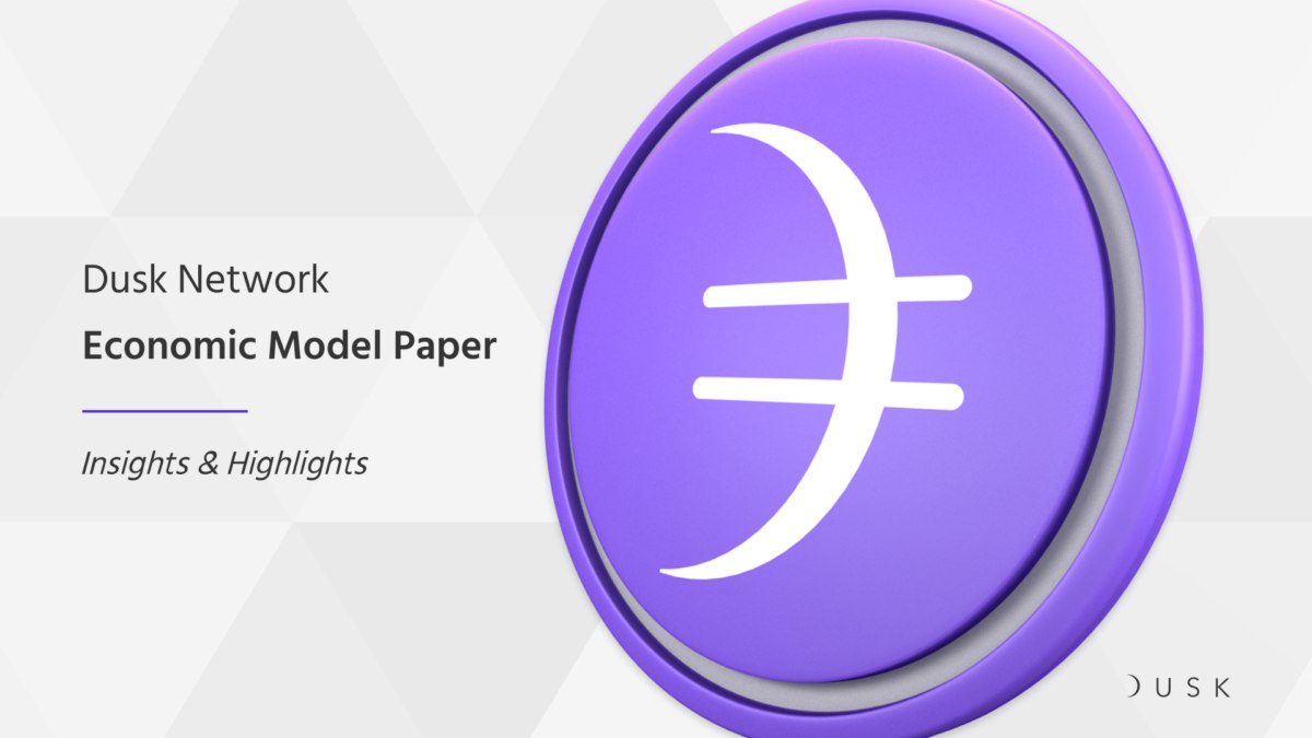 Dusk Network publishes new economic model paper detailing improved token economics