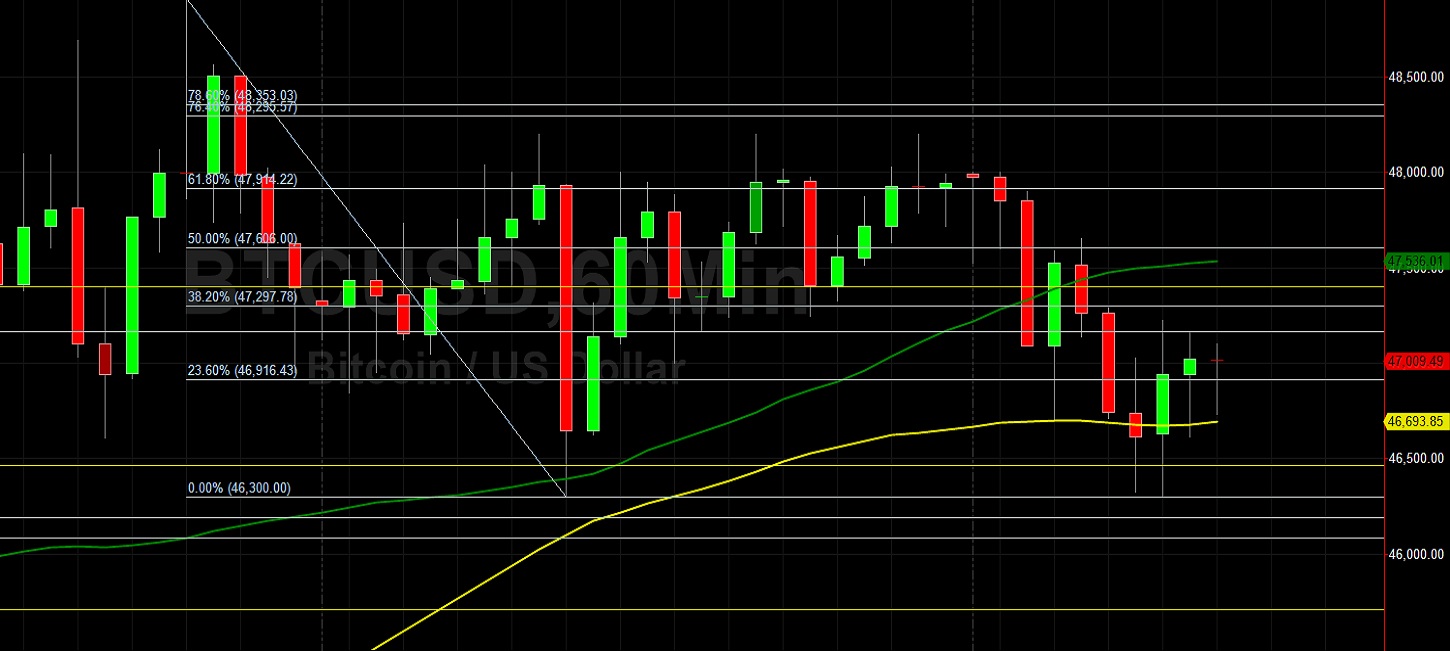 BTC/USD Briefly Trades Below 46500: Sally Ho's Technical Analysis 13 February 2021 BTC