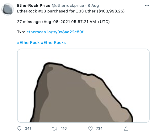 Ether Rocks NFTs Sell For $100,000 - And There's Only 100 Of Them ...