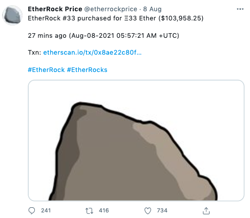 rocks crypto price