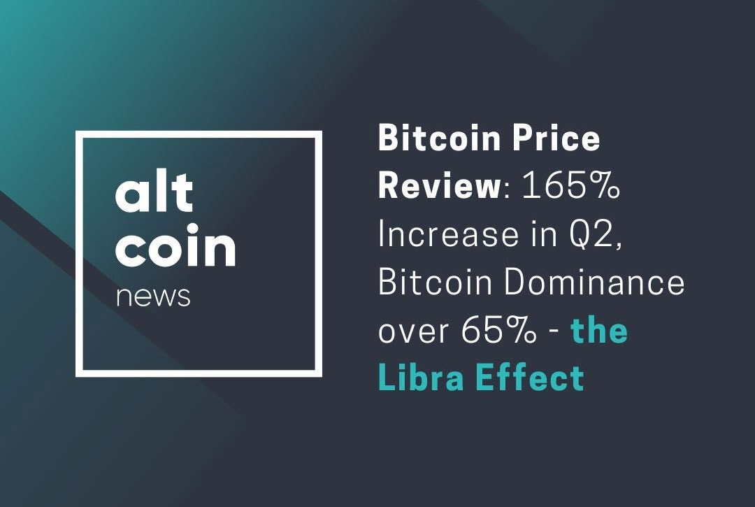 Bitcoin Price Review: 165% Increase In Q2, Bitcoin Dominance Over 65% - The Libra Effect